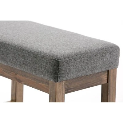 Small Madison Footstool Ottoman Bench - WyndenHall Gray 5 Small Madison Footstool Ottoman Bench - WyndenHall Gray – Image 3
