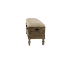 Olivia & May Carved Wood and Upholstered Storage Bench with Drawers Brown - Olivia & May -Ottomans Official Shop unnamed file 7798