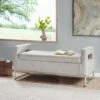 Madison Park Neale Storage Bench Gray