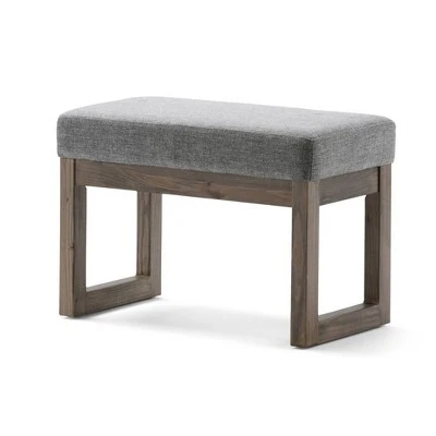 Small Madison Footstool Ottoman Bench - WyndenHall Gray 7 Small Madison Footstool Ottoman Bench - WyndenHall Gray – Image 5
