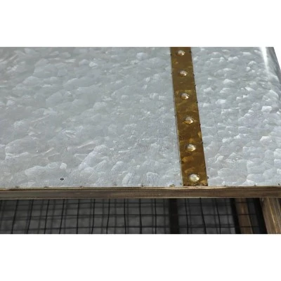 Olivia & May Industrial Storage Bench Gray - Olivia & May 5 Olivia & May Industrial Storage Bench Gray - Olivia & May – Image 3