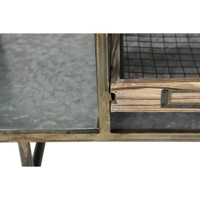 Olivia & May Industrial Storage Bench Gray - Olivia & May 6 Olivia & May Industrial Storage Bench Gray - Olivia & May – Image 4