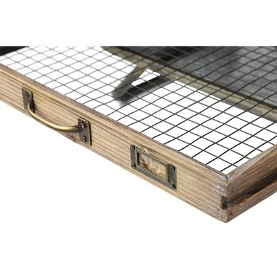 Olivia & May Industrial Storage Bench Gray - Olivia & May 7 Olivia & May Industrial Storage Bench Gray - Olivia & May – Image 5