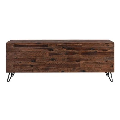 46" Kendall Storage Bench Brown/Black - Summerland Home 4 46" Kendall Storage Bench Brown/Black - Summerland Home – Image 2