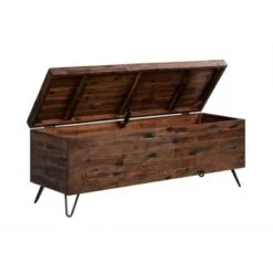 46" Kendall Storage Bench Brown/Black - Summerland Home 9 46" Kendall Storage Bench Brown/Black - Summerland Home -Ottomans Official Shop unnamed file 7851
