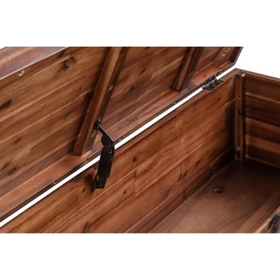 46" Kendall Storage Bench Brown/Black - Summerland Home 7 46" Kendall Storage Bench Brown/Black - Summerland Home – Image 5