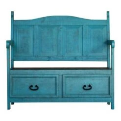 Archer Storage Bench Turquoise - Picket House Furnishings