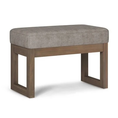 Small Madison Footstool Ottoman Bench - WyndenHall Gray 14 Small Madison Footstool Ottoman Bench - WyndenHall Gray – Image 12