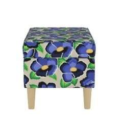Storage bench in Carla Floral Blue - Skyline Furniture -Ottomans Official Shop unnamed file 7894