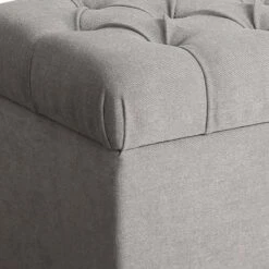 Fabric Upholstered Button Tufted Wooden Bench with Hinged Storage Gray - Benzara 7 Fabric Upholstered Button Tufted Wooden Bench with Hinged Storage Gray - Benzara -Ottomans Official Shop unnamed file 7900