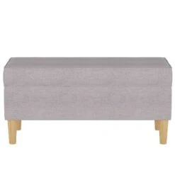 Storage Bench Linen Smokey Quartz - Skyline Furniture