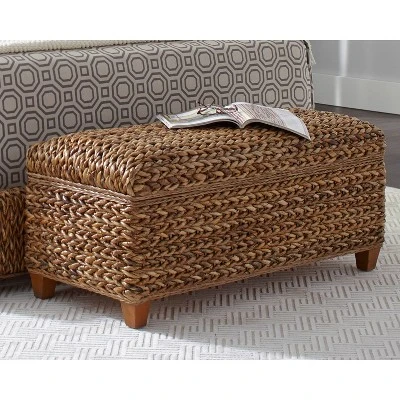 Lakeside Woven Banana Leaf Storage Trunk Rustic Brown - Private Reserve 4 Lakeside Woven Banana Leaf Storage Trunk Rustic Brown - Private Reserve – Image 2