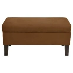 Bedroom Microsuede Storage Bench - Skyline Furniture Microsuede White