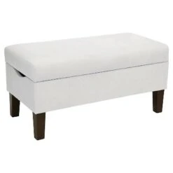Bedroom Microsuede Storage Bench - Skyline Furniture Microsuede White -Ottomans Official Shop unnamed file 7972