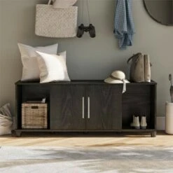 Cabell Shoe Storage Bench - Room & Joy Ivory