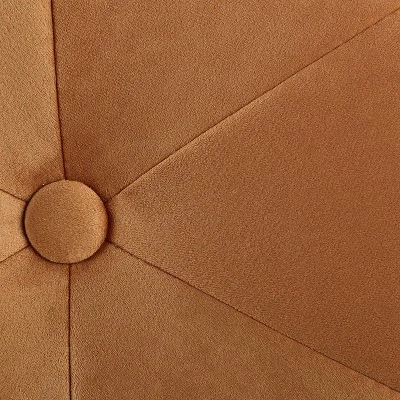 Seraphina Accent Vanity Stool - Linon Orange 8 Seraphina Accent Vanity Stool - Linon Orange – Image 6