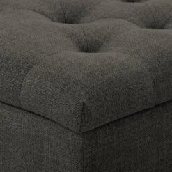Boston Tufted Fabric Storage Ottoman Dark Gray - CorLiving -Ottomans Official Shop unnamed file 8011