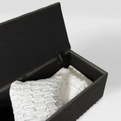 Boston Tufted Fabric Storage Ottoman Dark Gray - CorLiving -Ottomans Official Shop unnamed file 8013