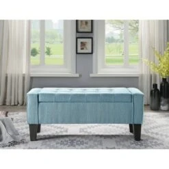 Baytown Storage Bench - OSP Home Furnishings Blue Smok -Ottomans Official Shop unnamed file 8034