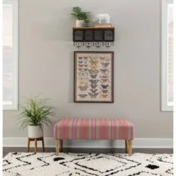 Fagan Bench Pink Stripe - Linon -Ottomans Official Shop unnamed file 804