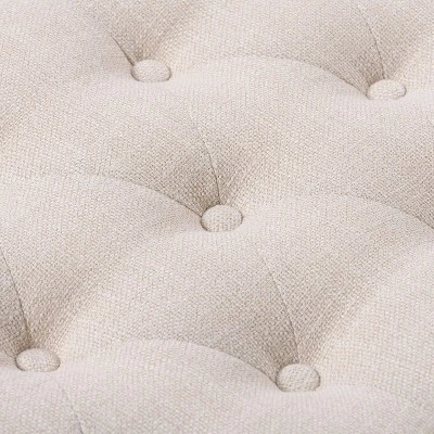 Boston Tufted Fabric Storage Ottoman Beige - CorLiving 8 Boston Tufted Fabric Storage Ottoman Beige - CorLiving – Image 6