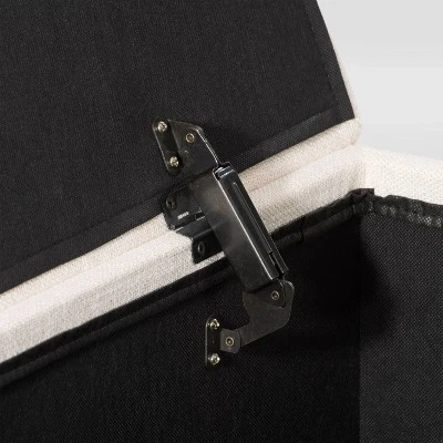 Boston Tufted Fabric Storage Ottoman Beige - CorLiving 10 Boston Tufted Fabric Storage Ottoman Beige - CorLiving – Image 8