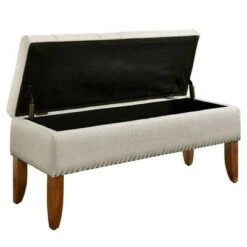 Hinged Top Button Tufted Storage Bed Bench Beige - HomeFare 9 Hinged Top Button Tufted Storage Bed Bench Beige - HomeFare -Ottomans Official Shop unnamed file 8067
