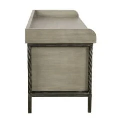 Wood Storage Bench with Basket Drawers Gray - Decor Therapy -Ottomans Official Shop unnamed file 8084