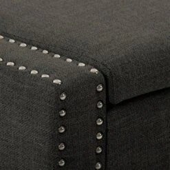 Boston Storage Fabric Ottoman Dark Gray - CorLiving -Ottomans Official Shop unnamed file 8093