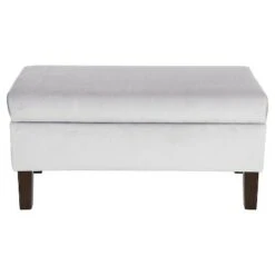 Skyline Bedroom Velvet Storage Bench - Skyline Furniture