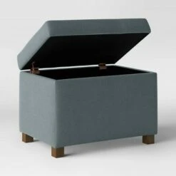 Essex Single Storage Ottoman - Threshold™ Chocolate Faux Leather -Ottomans Official Shop unnamed file 8108