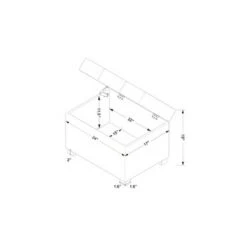 Essex Single Storage Ottoman - Threshold™ Chocolate Faux Leather -Ottomans Official Shop unnamed file 8110