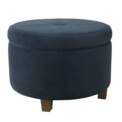 Large Round Storage Ottoman - HomePop Moss Green -Ottomans Official Shop unnamed file 8133