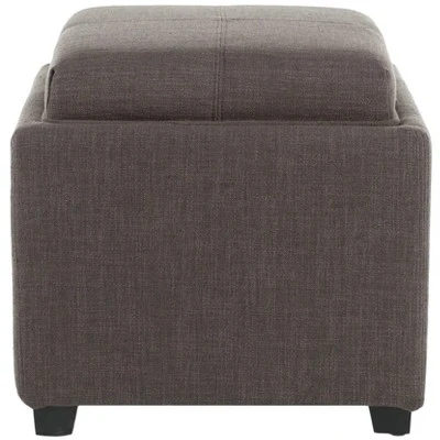 Harrison Tray Storage Ottoman - Safavieh Charcoal Gray 8 Harrison Tray Storage Ottoman - Safavieh Charcoal Gray – Image 6