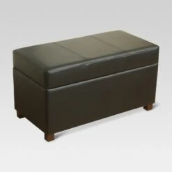Essex Double Storage Ottoman - Threshold™ Black -Ottomans Official Shop unnamed file 8156