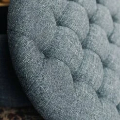 Large Round Tufted Storage Ottoman with Lift Off Lid - WOVENBYRD Cream -Ottomans Official Shop unnamed file 8169