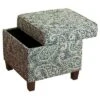 Cole Classics Square Storage Ottoman with Lift Off Top - HomePop Linen