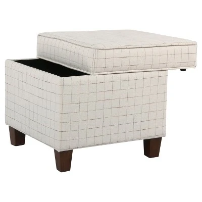 Cole Classics Square Storage Ottoman with Lift Off Top - HomePop Linen 9 Cole Classics Square Storage Ottoman with Lift Off Top - HomePop Linen – Image 7