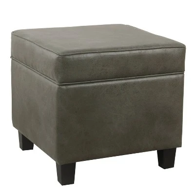 Cole Classics Square Storage Ottoman with Lift Off Top - HomePop Linen 11 Cole Classics Square Storage Ottoman with Lift Off Top - HomePop Linen – Image 9