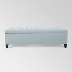 Ottilie Storage Ottoman - Christopher Knight Home Light Blue -Ottomans Official Shop unnamed file 8296