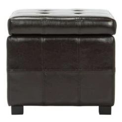 Maiden Square Tufted Storage Ottoman - Safavieh Black -Ottomans Official Shop unnamed file 8330