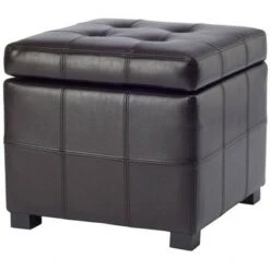 Maiden Square Tufted Storage Ottoman - Safavieh Black -Ottomans Official Shop unnamed file 8332