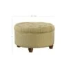 Tweed Tufted Storage Ottoman Tan/Cream - HomePop -Ottomans Official Shop unnamed file 8353