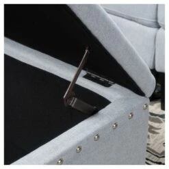 Tatiana Storage Ottoman - Christopher Knight Home Light Gray