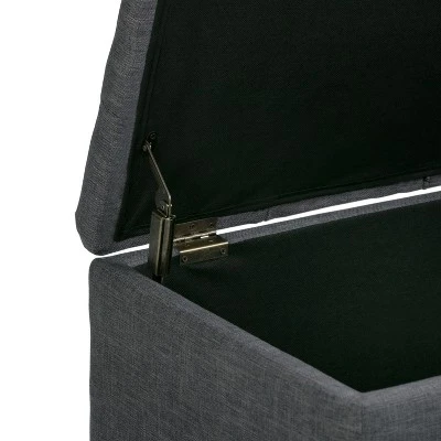 3pc 44" Lancaster Storage Ottoman - Wyndenhall Linen Look Fabric Slate Gray 8 3pc 44" Lancaster Storage Ottoman - Wyndenhall Linen Look Fabric Slate Gray – Image 6