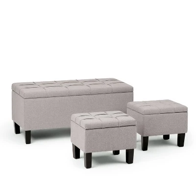 3pc 44" Lancaster Storage Ottoman - Wyndenhall Linen Look Fabric Slate Gray 16 3pc 44" Lancaster Storage Ottoman - Wyndenhall Linen Look Fabric Slate Gray – Image 14