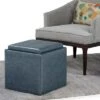17" Townsend Cube Storage Ottoman with Tray - WyndenHall Distressed Slate Gray -Ottomans Official Shop unnamed file 8447