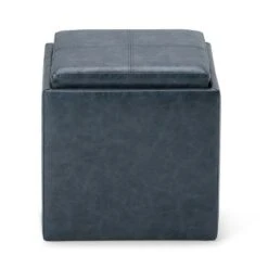 17" Townsend Cube Storage Ottoman with Tray - WyndenHall Distressed Slate Gray 17 17" Townsend Cube Storage Ottoman with Tray - WyndenHall Distressed Slate Gray -Ottomans Official Shop unnamed file 8449