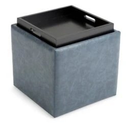 17" Townsend Cube Storage Ottoman with Tray - WyndenHall Distressed Slate Gray 22 17" Townsend Cube Storage Ottoman with Tray - WyndenHall Distressed Slate Gray -Ottomans Official Shop unnamed file 8454