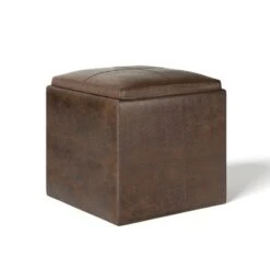 17" Townsend Cube Storage Ottoman with Tray - WyndenHall Distressed Slate Gray 24 17" Townsend Cube Storage Ottoman with Tray - WyndenHall Distressed Slate Gray -Ottomans Official Shop unnamed file 8456